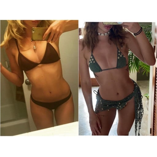 15 lbs Muscle Gain Before and After 5 feet 4 Female 100 lbs to 115 lbs