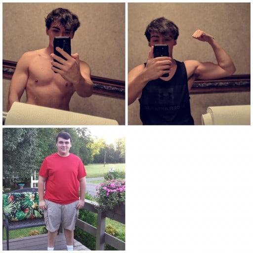 5'10 Male 90 lbs Fat Loss Before and After 255 lbs to 165 lbs