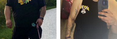 90 lbs Weight Loss Before and After 5 feet 9 Male 310 lbs to 220 lbs