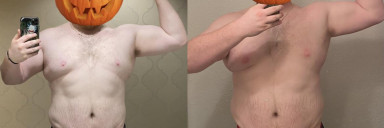 Before and After 66 lbs Weight Loss 6'1 Male 356 lbs to 290 lbs