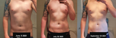 6'4 Male Before and After 40 lbs Weight Loss 222 lbs to 182 lbs