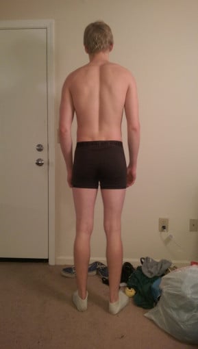 A picture of a 6'0" male showing a snapshot of 158 pounds at a height of 6'0