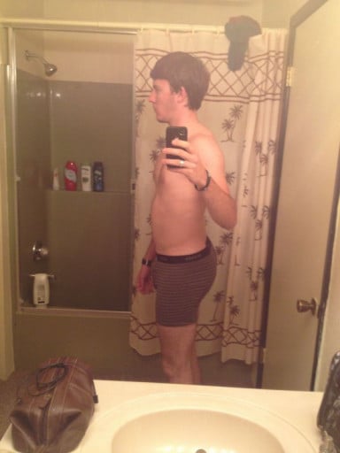 A picture of a 5'10" male showing a snapshot of 160 pounds at a height of 5'10