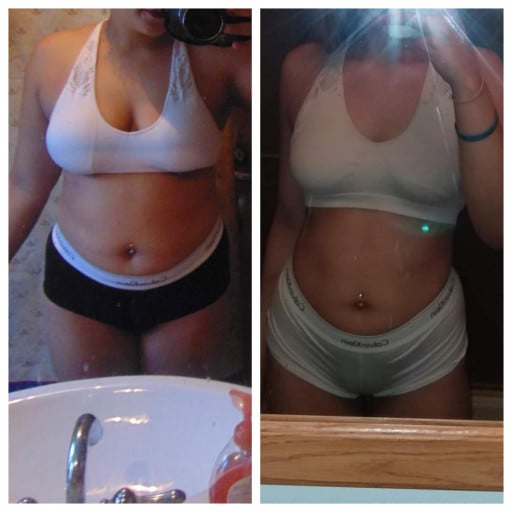 5 foot 7 Female 35 lbs Fat Loss Before and After 190 lbs to 155 lbs