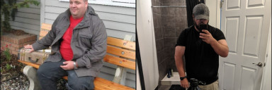 5 feet 11 Male Before and After 55 lbs Fat Loss 345 lbs to 290 lbs