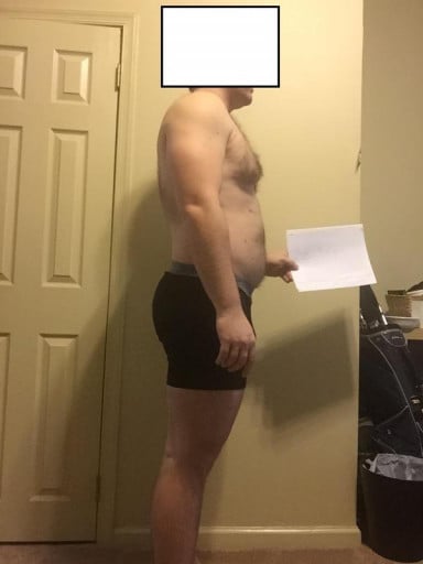 A picture of a 5'10" male showing a snapshot of 235 pounds at a height of 5'10