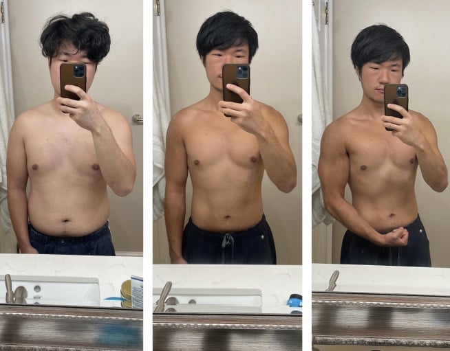 Progress Pics of 34 lbs Weight Loss 5'6 Male 176 lbs to 142 lbs
