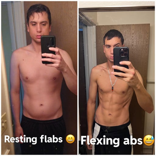 Progress Pics of 42 lbs Weight Loss 6'3 Male 210 lbs to 168 lbs