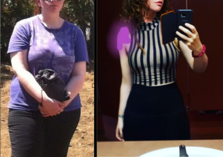 5 foot 5 Female Progress Pics of 67 lbs Fat Loss 210 lbs to 143 lbs