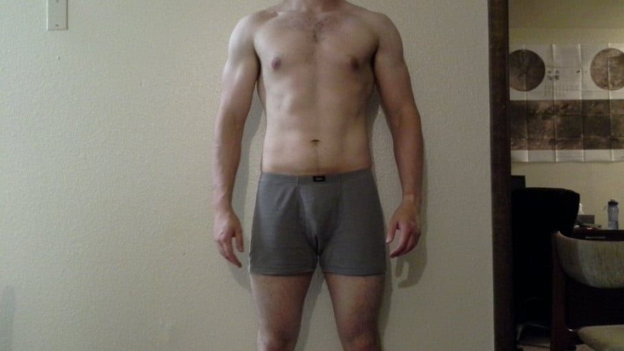A photo of a 5'11" man showing a snapshot of 188 pounds at a height of 5'11