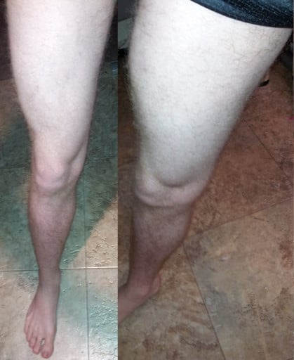 A before and after photo of a 6'0" male showing a weight gain from 162 pounds to 181 pounds. A total gain of 19 pounds.