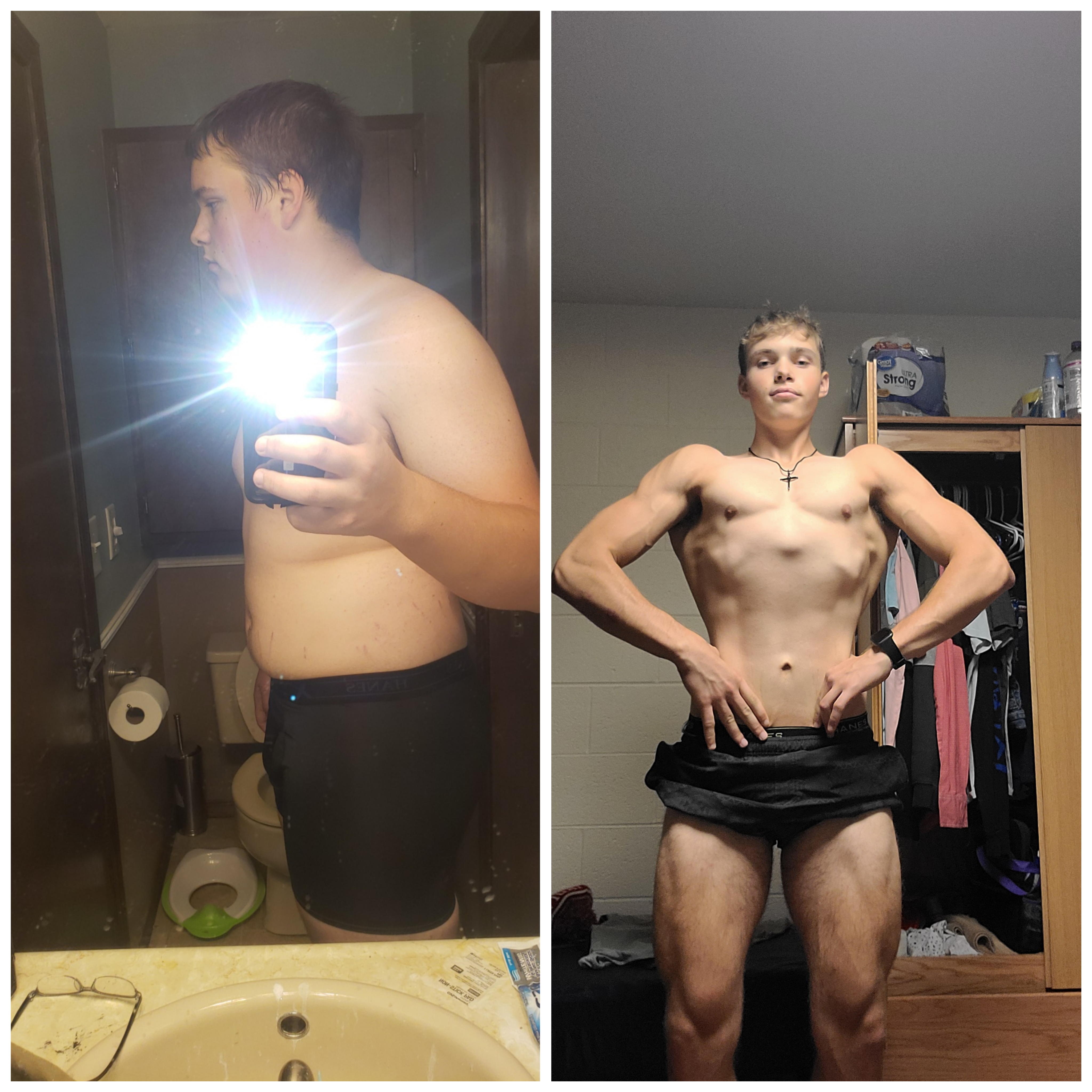 Progress Pics of 100 lbs Weight Loss 6 feet 2 Male 280 lbs to 180 lbs