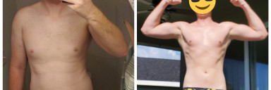 40 lbs Fat Loss Before and After 6'5 Male 235 lbs to 195 lbs