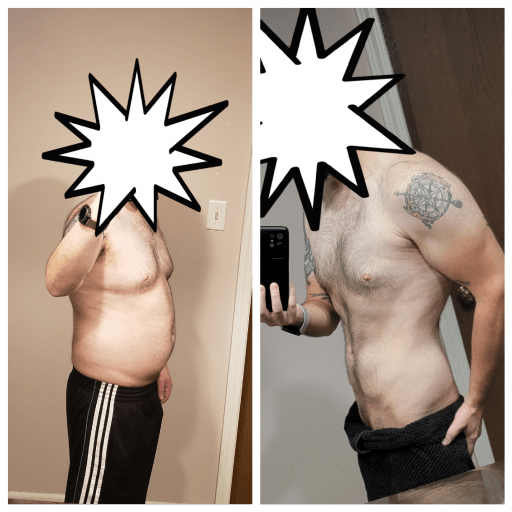 Progress Pics of 65 lbs Fat Loss 5 feet 7 Male 207 lbs to 142 lbs