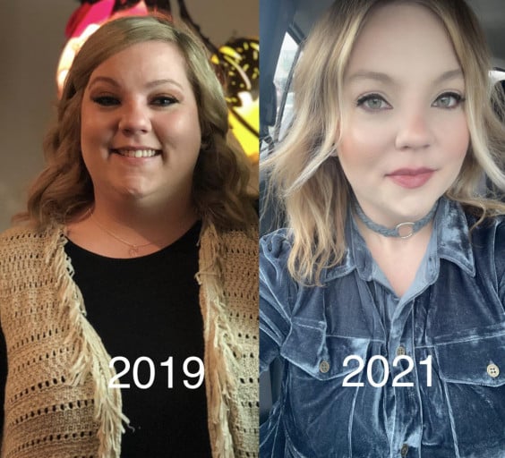 5 feet 3 Female Before and After 103 lbs Fat Loss 273 lbs to 170 lbs