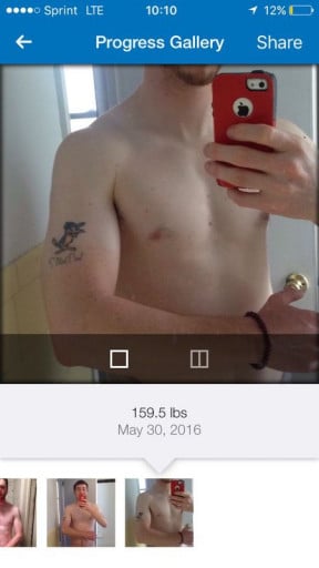 (27/M/5'10) I went from 138 to 160 since December, but currently stuck.