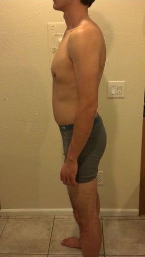 A progress pic of a 6'1" man showing a snapshot of 190 pounds at a height of 6'1