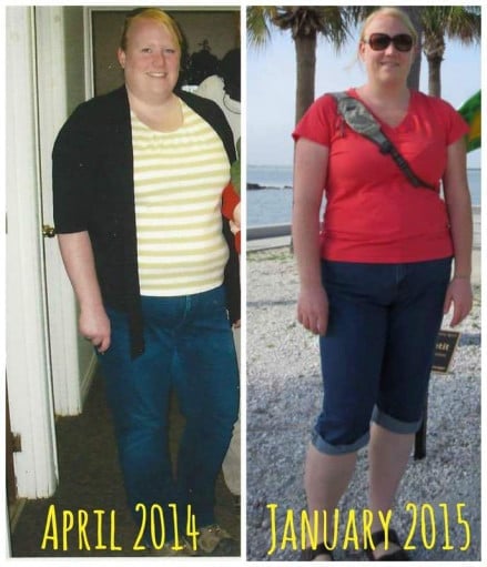 5 feet 10 Female Before and After 65 lbs Fat Loss 306 lbs to 241 lbs