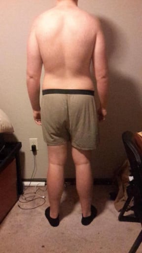 A picture of a 6'4" male showing a snapshot of 245 pounds at a height of 6'4