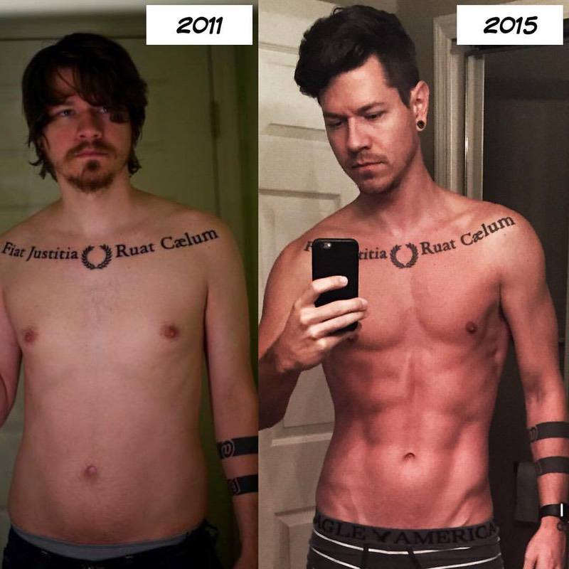 6 foot 4 Male Before and After 42 lbs Fat Loss 225 lbs to 183 lbs