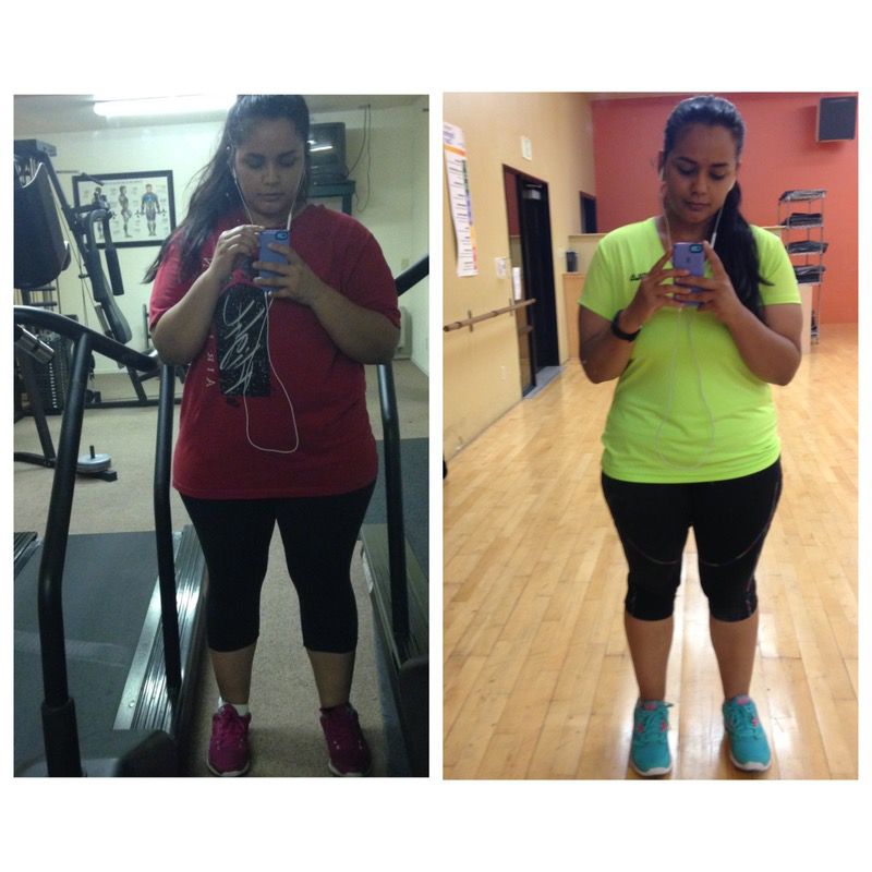 32 lbs Fat Loss Before and After 5'3 Female 226 lbs to 194 lbs