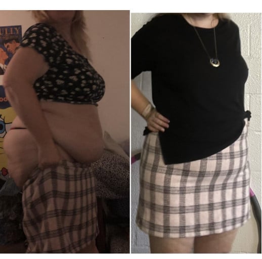 Progress Pics of 75 lbs Fat Loss 5 feet 7 Female 315 lbs to 240 lbs