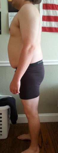 A progress pic of a 5'8" man showing a snapshot of 208 pounds at a height of 5'8