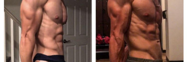 5 foot 7 Male Before and After 7 lbs Muscle Gain 142 lbs to 149 lbs
