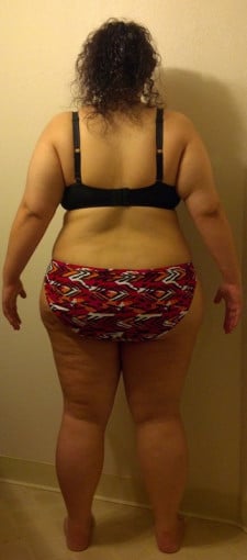 A picture of a 5'2" female showing a snapshot of 220 pounds at a height of 5'2