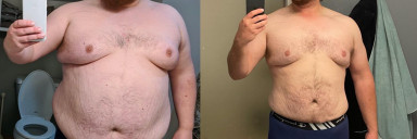 135 lbs Fat Loss 6 foot Male 370 lbs to 235 lbs