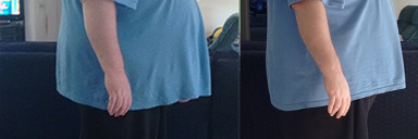 Before and After 87 lbs Weight Loss 5 feet 10 Male 499 lbs to 412 lbs