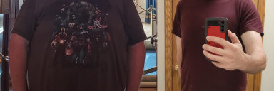 235 lbs Weight Loss Before and After 6'3 Male 460 lbs to 225 lbs