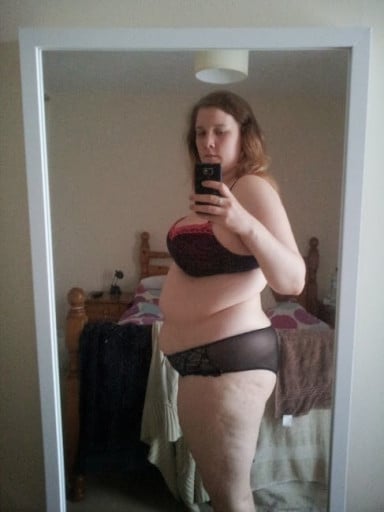 A picture of a 5'10" female showing a snapshot of 245 pounds at a height of 5'10