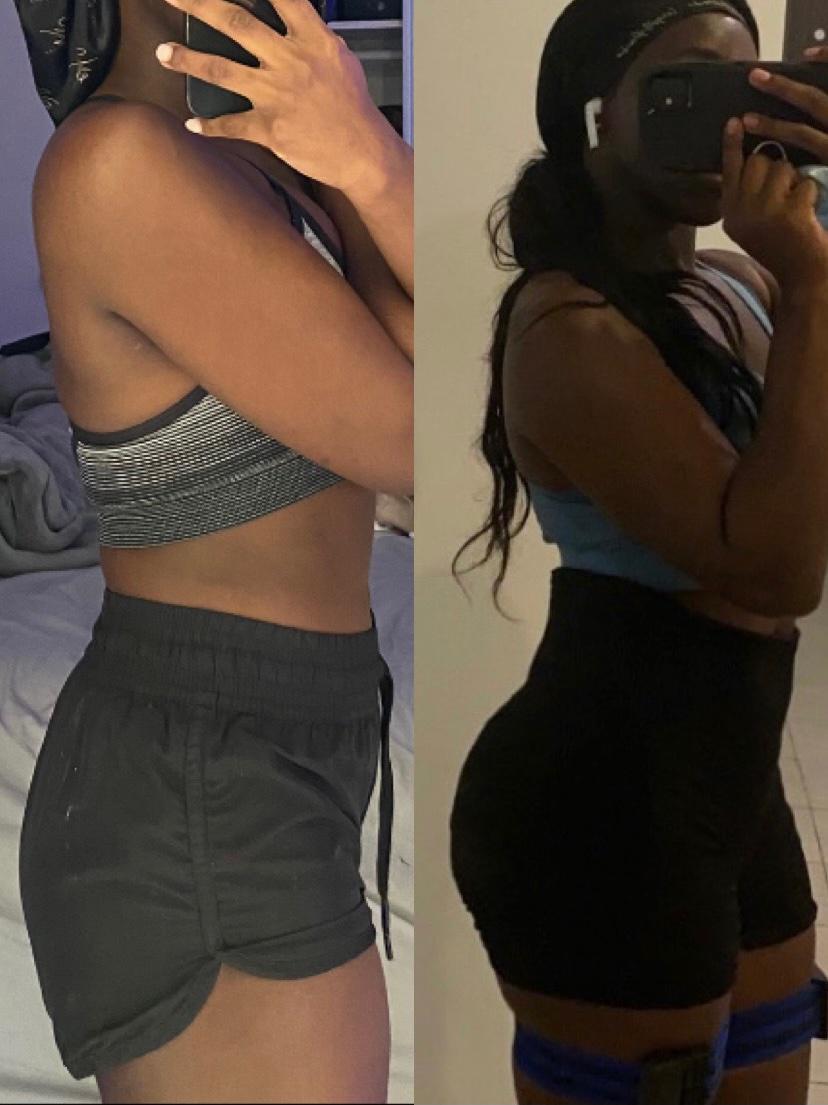 5'1 Female Before and After 15 lbs Weight Gain 119 lbs to 134 lbs