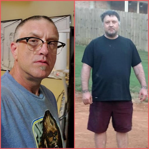 Before and After 105 lbs Fat Loss 5 feet 9 Male 260 lbs to 155 lbs