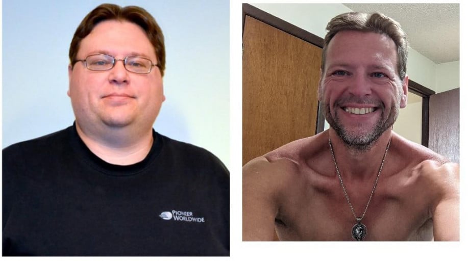 171 lbs Weight Loss Before and After 5 feet 8 Male 345 lbs to 174 lbs