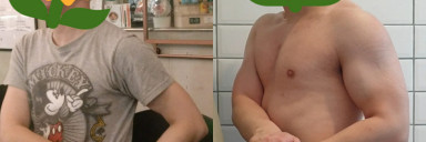18 lbs Muscle Gain Before and After 5 foot 4 Male 125 lbs to 143 lbs