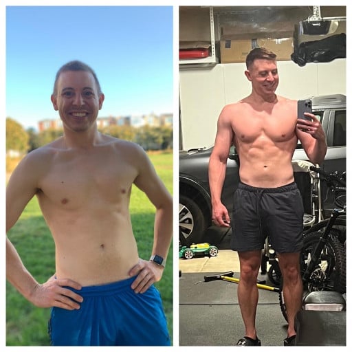A progress pic of a 6'1" man showing a snapshot of 190 pounds at a height of 6'1