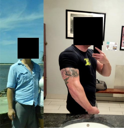 13 lbs Weight Loss Before and After 6 foot Male 248 lbs to 235 lbs