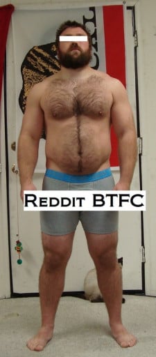 A picture of a 5'7" male showing a snapshot of 212 pounds at a height of 5'7