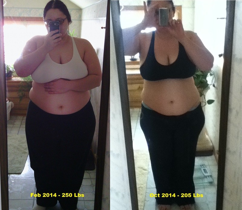 5 Foot 2 Female Before And After 45 Lbs Fat Loss 250 Lbs To 205 Lbs 