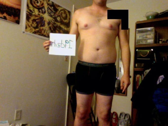 A before and after photo of a 6'0" male showing a snapshot of 191 pounds at a height of 6'0