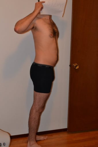 A progress pic of a 6'0" man showing a snapshot of 169 pounds at a height of 6'0