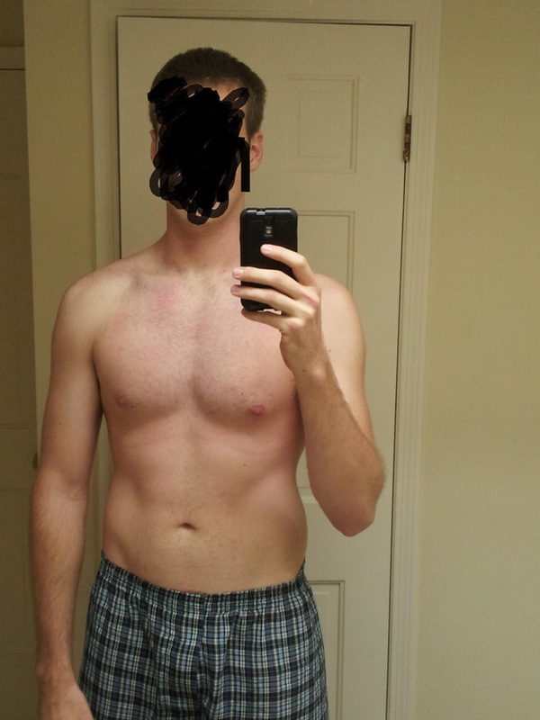 9 lbs Fat Loss Before and After 6 foot 3 Male 200 lbs to 191 lbs