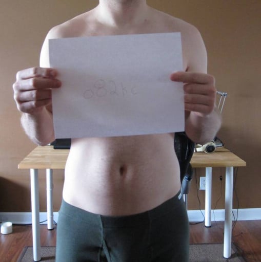 A picture of a 5'11" male showing a snapshot of 184 pounds at a height of 5'11