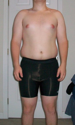 A picture of a 5'8" male showing a snapshot of 187 pounds at a height of 5'8