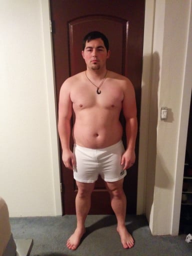 A photo of a 5'8" man showing a snapshot of 240 pounds at a height of 5'8