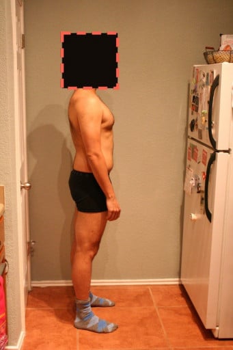 A progress pic of a 5'11" man showing a snapshot of 185 pounds at a height of 5'11