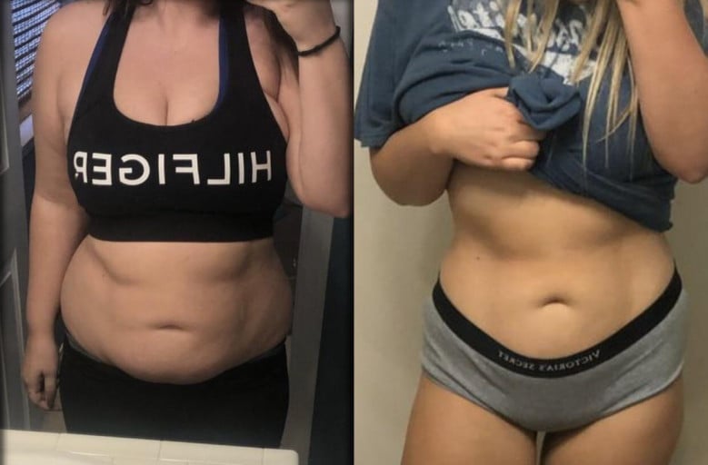 34 lbs Weight Loss 5 foot 5 Female 202 lbs to 168 lbs