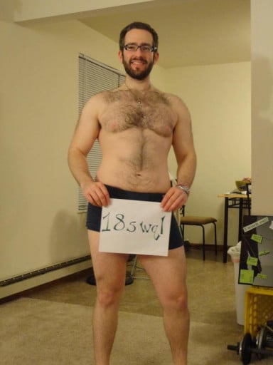 A picture of a 5'7" male showing a snapshot of 163 pounds at a height of 5'7